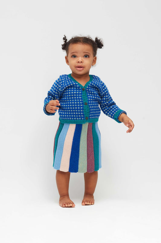 Oeuf Kids bottoms Everyday Skirt-Teal/Multi - Ever Simplicity