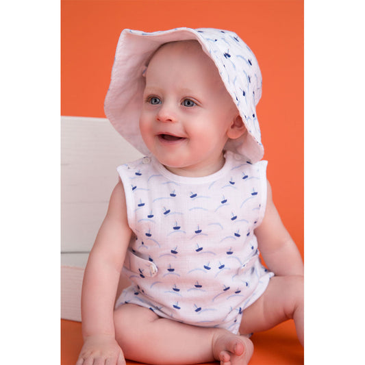 Angel Dear Kids accessories Ditsy Boats Sunhat - Ever Simplicity
