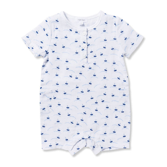 Angel Dear Kids one-pieces Ditsy Boats Shortall - Ever Simplicity