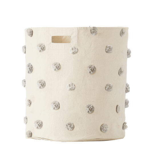 Petit Pehr Kids accessories Grey Pom Pom Hamper - Ever Simplicity