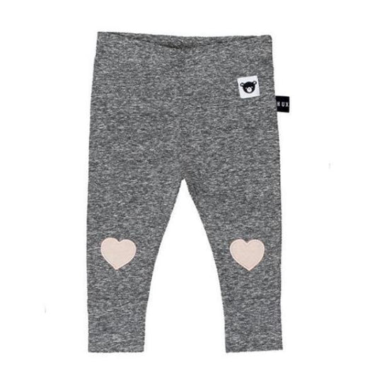 Huxbaby Kids Bottoms Heart Applique Skinny Leggings - Ever Simplicity