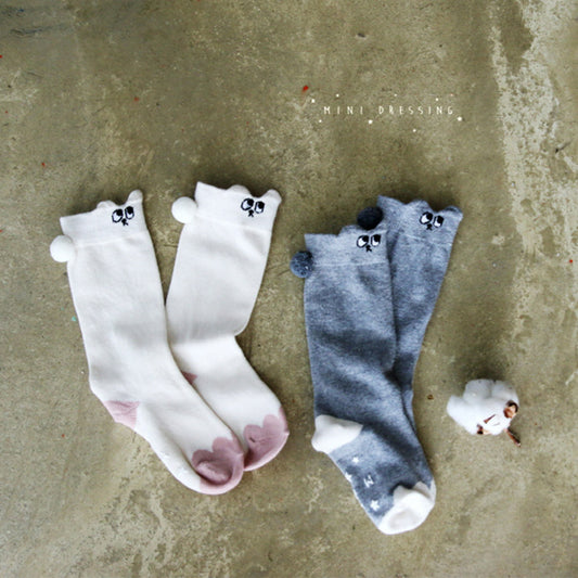 mini dressing Kids accessories Bunny Knee Socks - Grey - Ever Simplicity