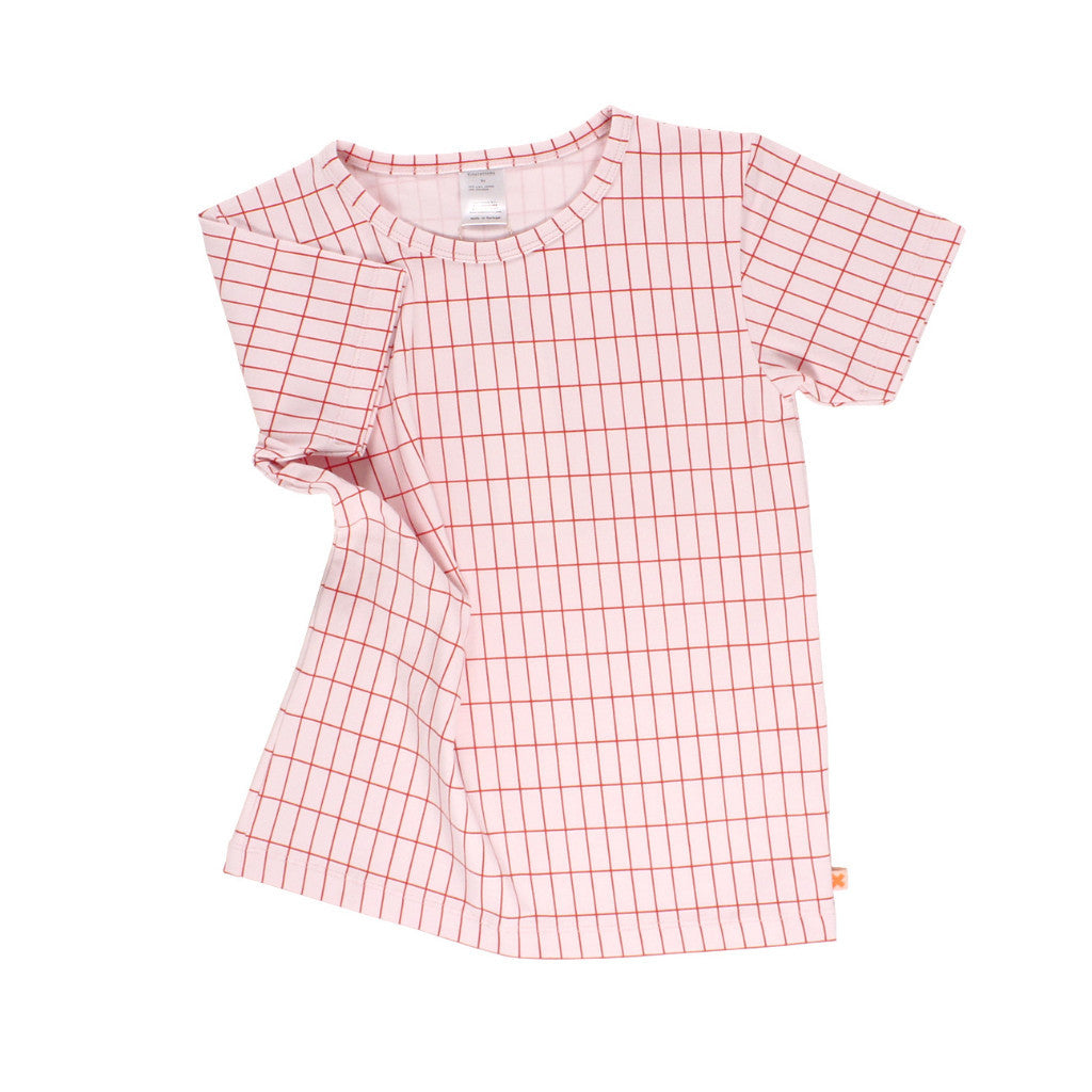tinycottons Kids tops grid SS tee-pink - Ever Simplicity