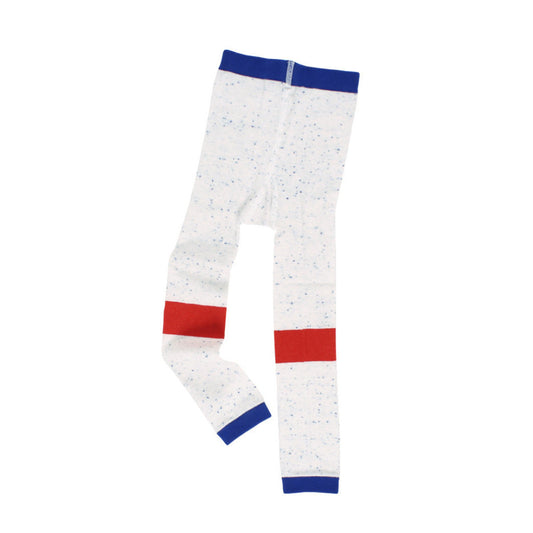tinycottons Kids accessories line melange leggings-off white/blue - Ever Simplicity