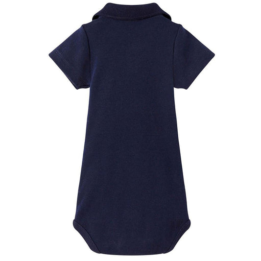 Petit Bateau Kids bodysuit Navy Short Sleeve Polo Bodysuit - Ever Simplicity