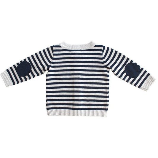 Beanstork Kids cardigan Navy and Grey Stripe Cardigan - Ever Simplicity