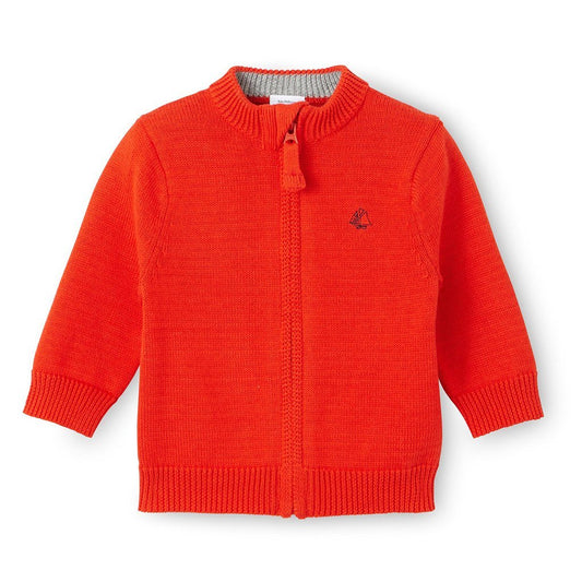 Petit Bateau Kids cardigans Red Zip Up Cardigan - Ever Simplicity