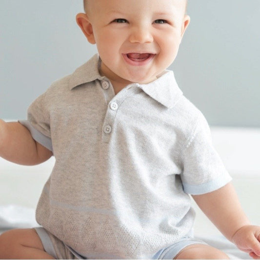 Angel Dear Kids sets Golf Polo Top & Short Set Henley - Ever Simplicity