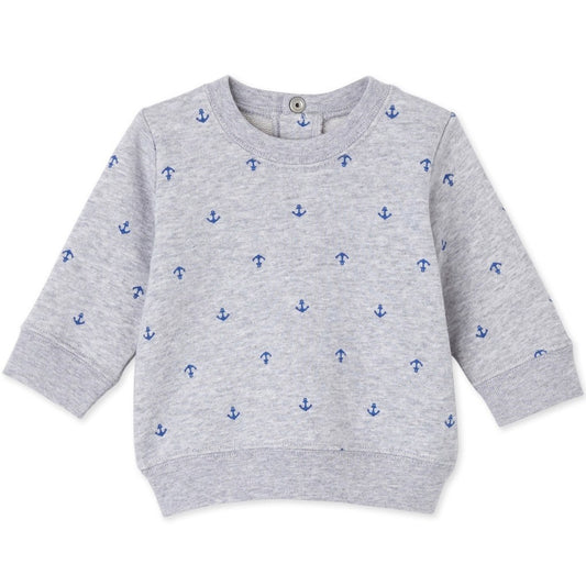 Petit Bateau Kids tops Anchor Sweatshirt-Grey - Ever Simplicity