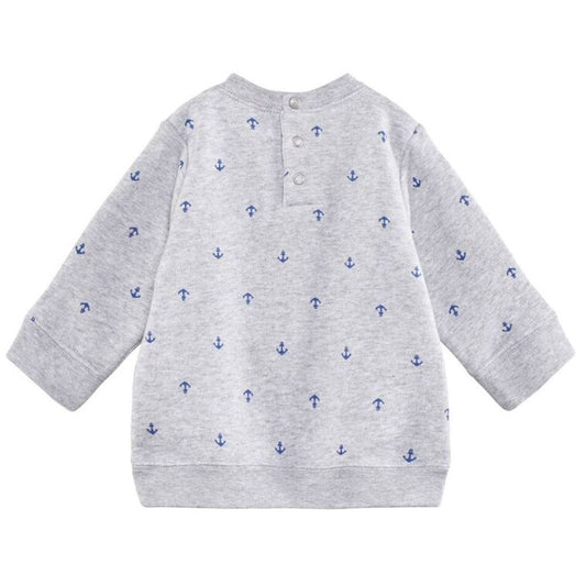 Petit Bateau Kids tops Anchor Sweatshirt-Grey - Ever Simplicity