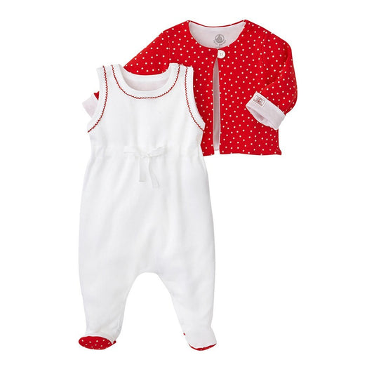 Petit Bateau Kids sets Jacket & Sleeveless Footie Set - Ever Simplicity