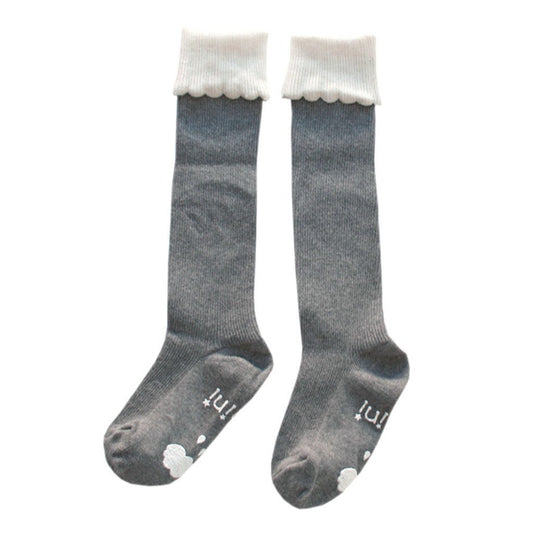 mini dressing Kids accessories Cupcake Knee Socks-Grey - Ever Simplicity