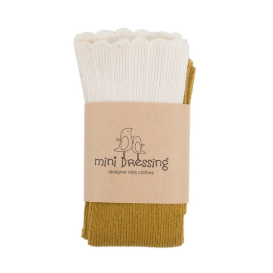 mini dressing Kids accessories Cupcake Knee Socks-Mustard - Ever Simplicity