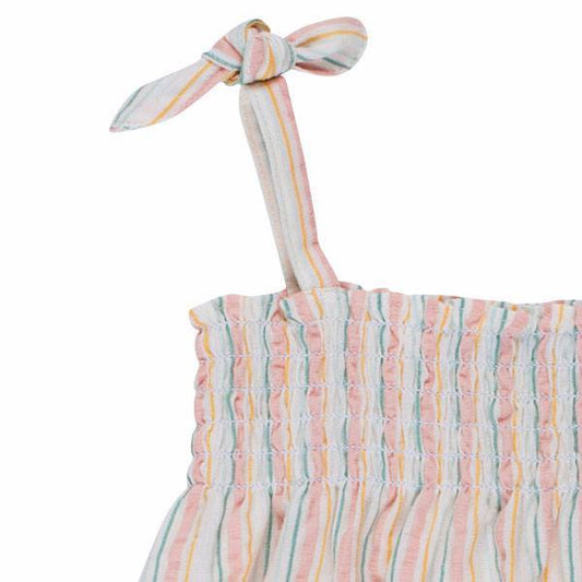 Serendipity Organics Kids bodysuits Pastel Stripe Mini Smock Suit - Ever Simplicity