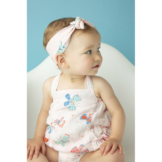 Angel Dear Kids one-pieces Butterflies Muslin Ruffle Sunsuit - Ever Simplicity