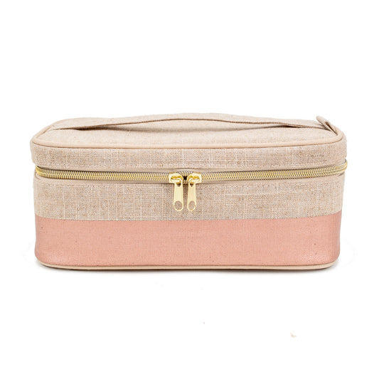Soyoung Women Rose Gold Colour Block Beauty Poche Bag - Ever Simplicity