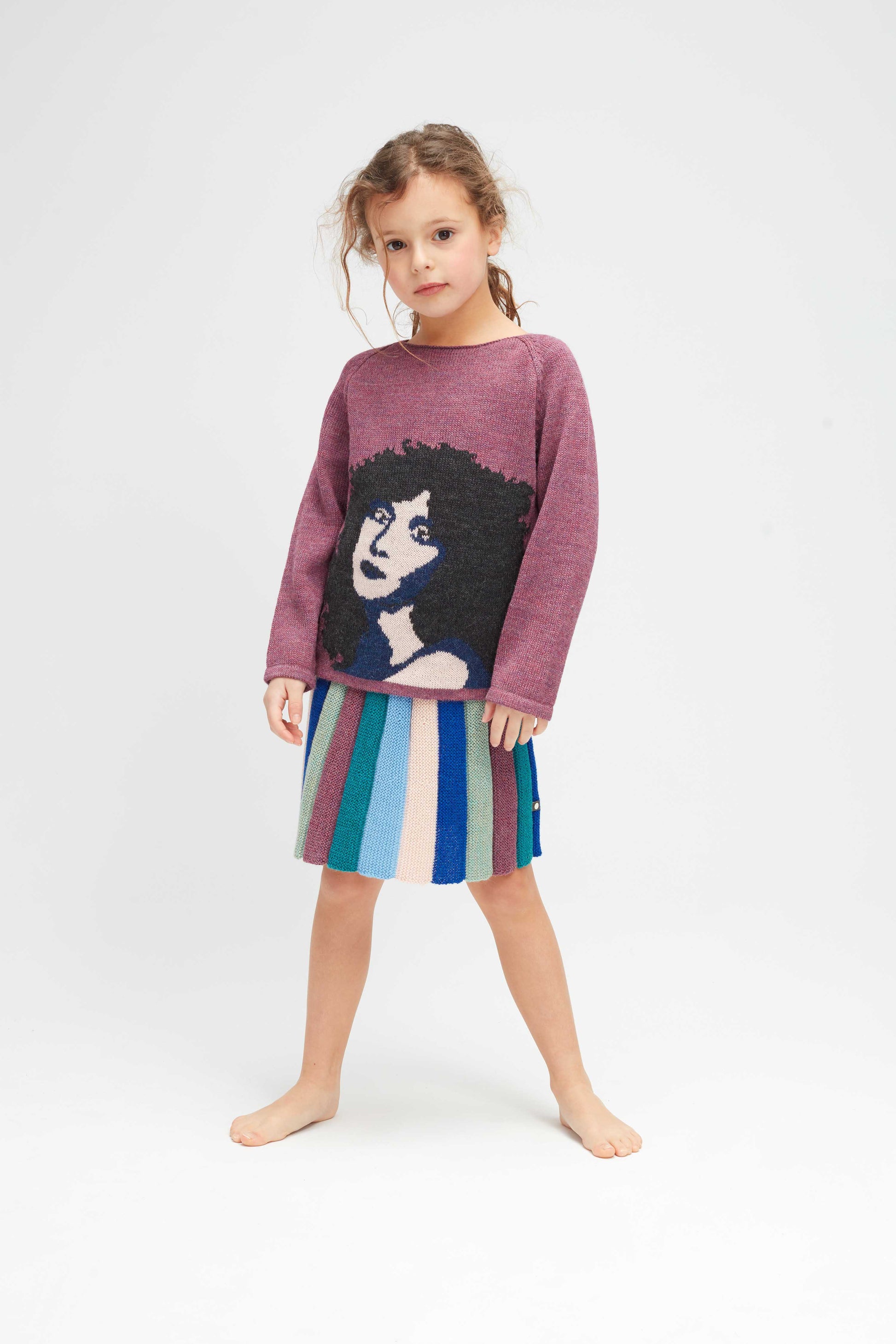 Oeuf Kids bottoms Everyday Skirt-Teal/Multi - Ever Simplicity