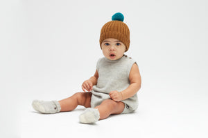 Oeuf Kids accessories Pom Pom Hats-Olive/Teal - Ever Simplicity