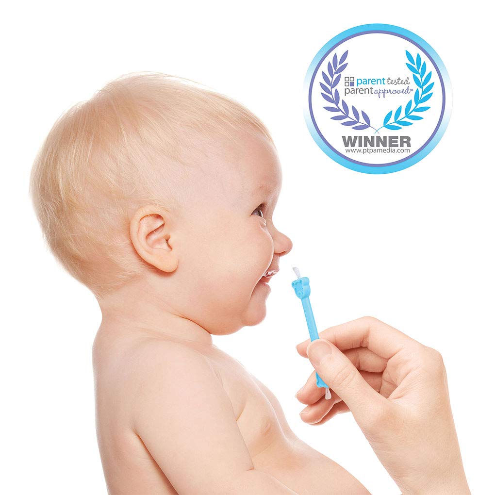 The Oogiebear helps parents pick their babies noses safely