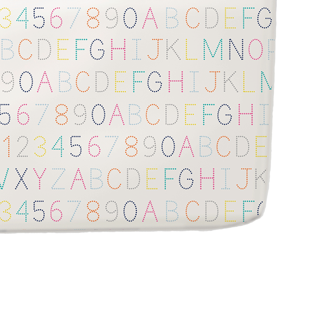 Pehr Alphabet Fitted Crib Sheet