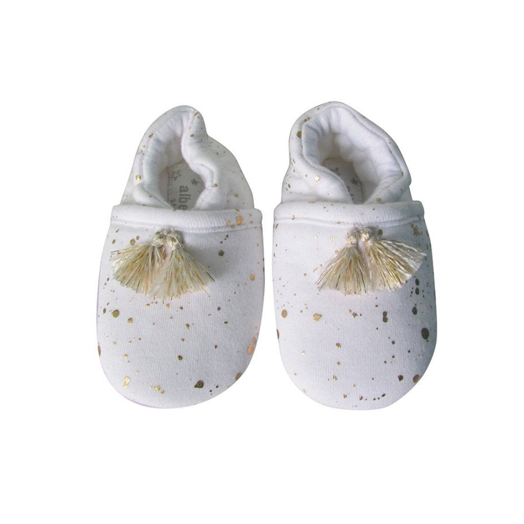 Shop Albetta British Confetti Print Booties for Newborn Babies