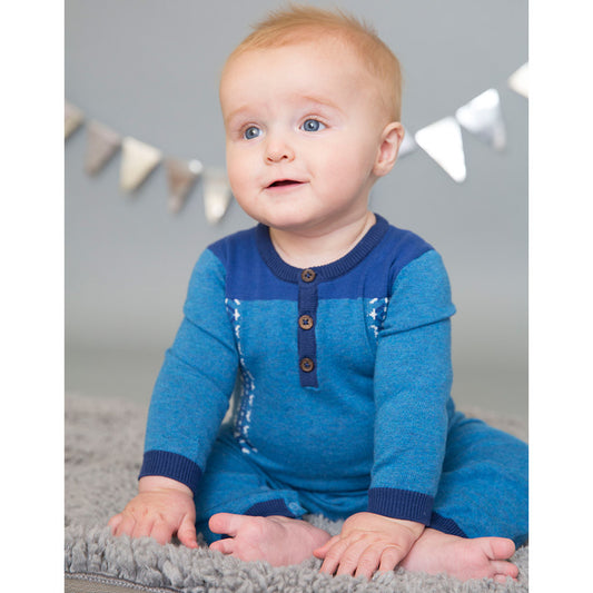 Angel Dear Kids one-pieces Fair Isle Henley Coverall - Ever Simplicity