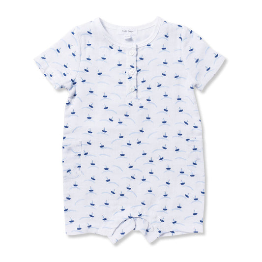Angel Dear Kids one-pieces Ditsy Boats Shortall - Ever Simplicity