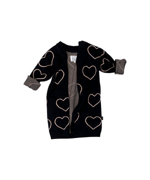 Huxbaby Kids Cardigans Heart Knit Cardigan - Ever Simplicity