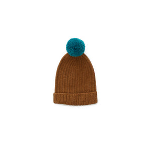 Oeuf Kids accessories Pom Pom Hats-Olive/Teal - Ever Simplicity