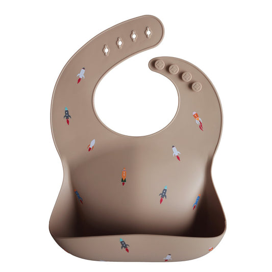 Mushie Baby Silicone Baby Bib-Rocket Ship - Ever Simplicity