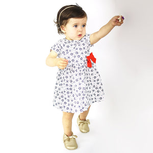 Petit Bateau Kids dresses Floral Bow Dress - Ever Simplicity