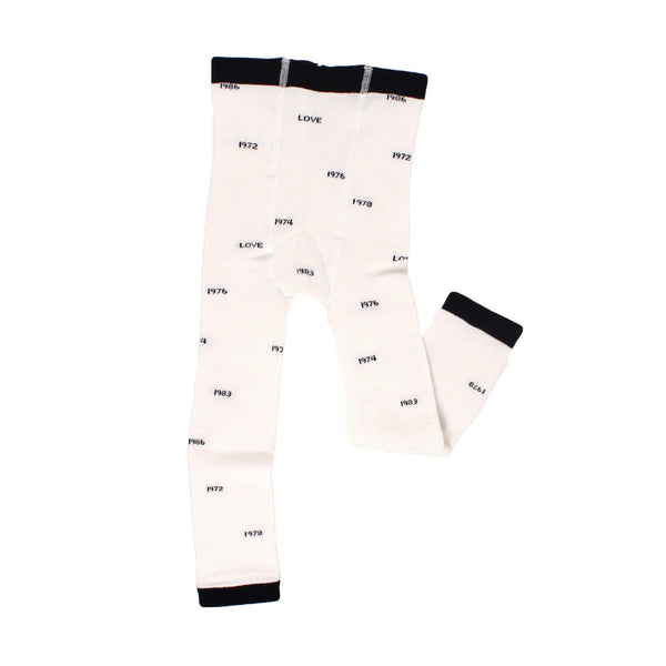 tinycottons Kids accessories years leggings-off white/dark navy - Ever Simplicity