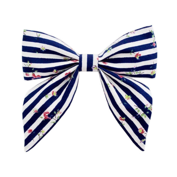 Ever Simplicity Kids accessories Blue Stripe Sailor Bow - Ever Simplicity