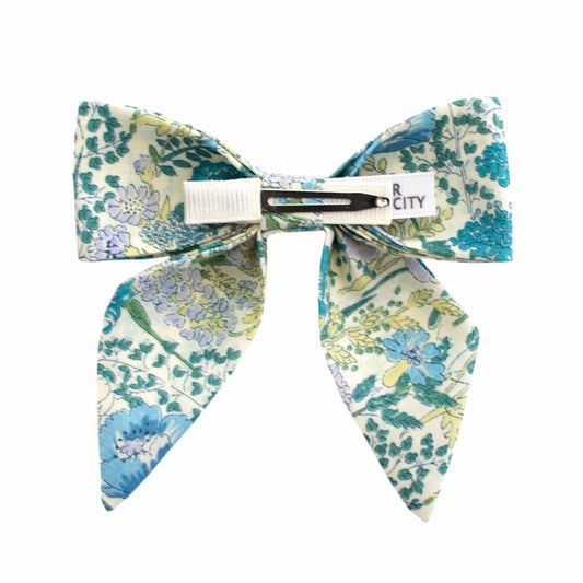 Ever Simplicity Kids accessories Green Flower Sailor Bow - Ever Simplicity
