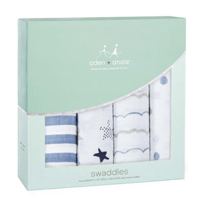 aden + anais Kids accessories Rock Star Swaddle Set 4 Pack - Ever Simplicity