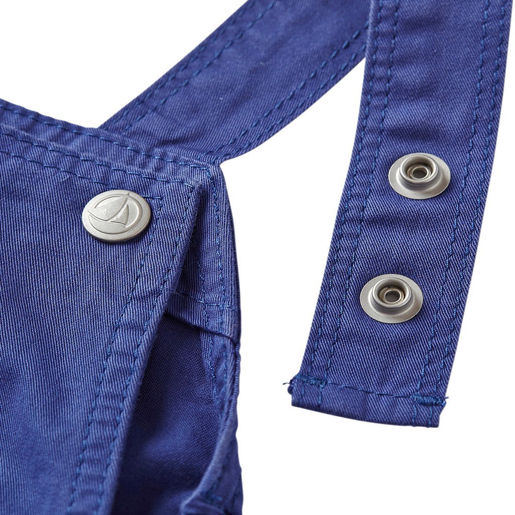 Petit Bateau Baby-Overall Jungen - Baumwolle Langarm Latzhose