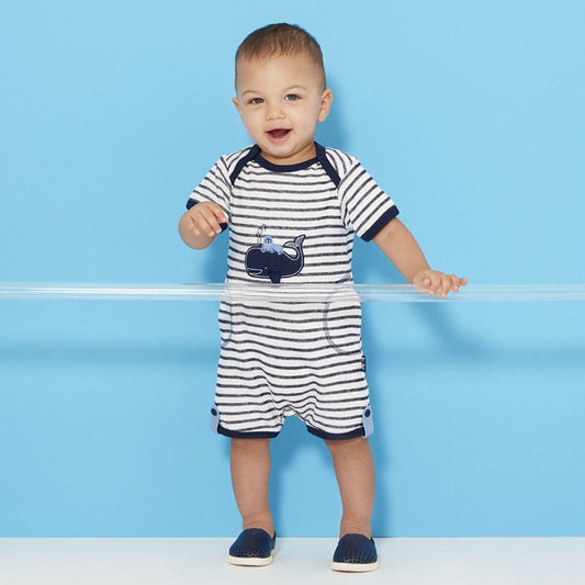 Le Top Kids romper Stripe French Terry Romper - Ever Simplicity