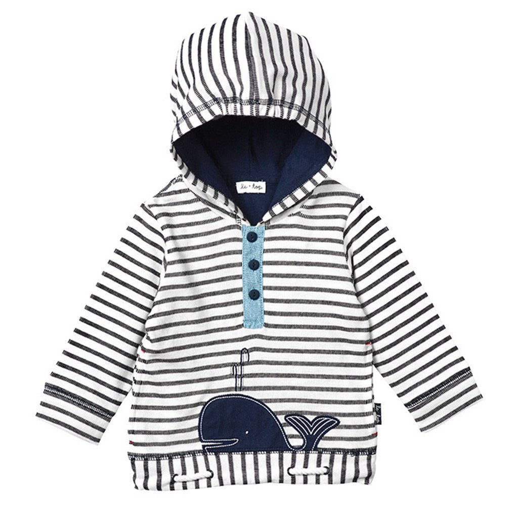 Le Top Baby Boy Stripe Pullover Hoodie| Ever Simplicity