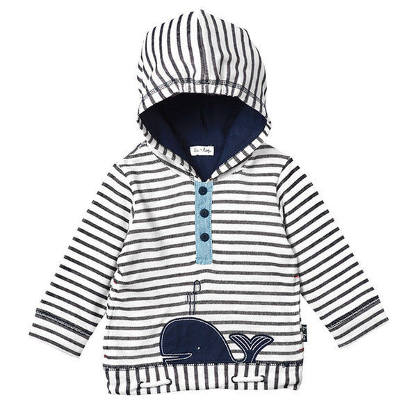 Le Top Kids tops Stripe French Terry Pullover Hoodie - Ever Simplicity