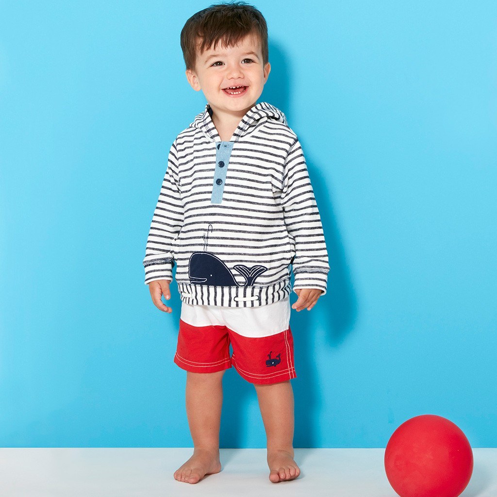 Le Top Kids tops Stripe French Terry Pullover Hoodie - Ever Simplicity