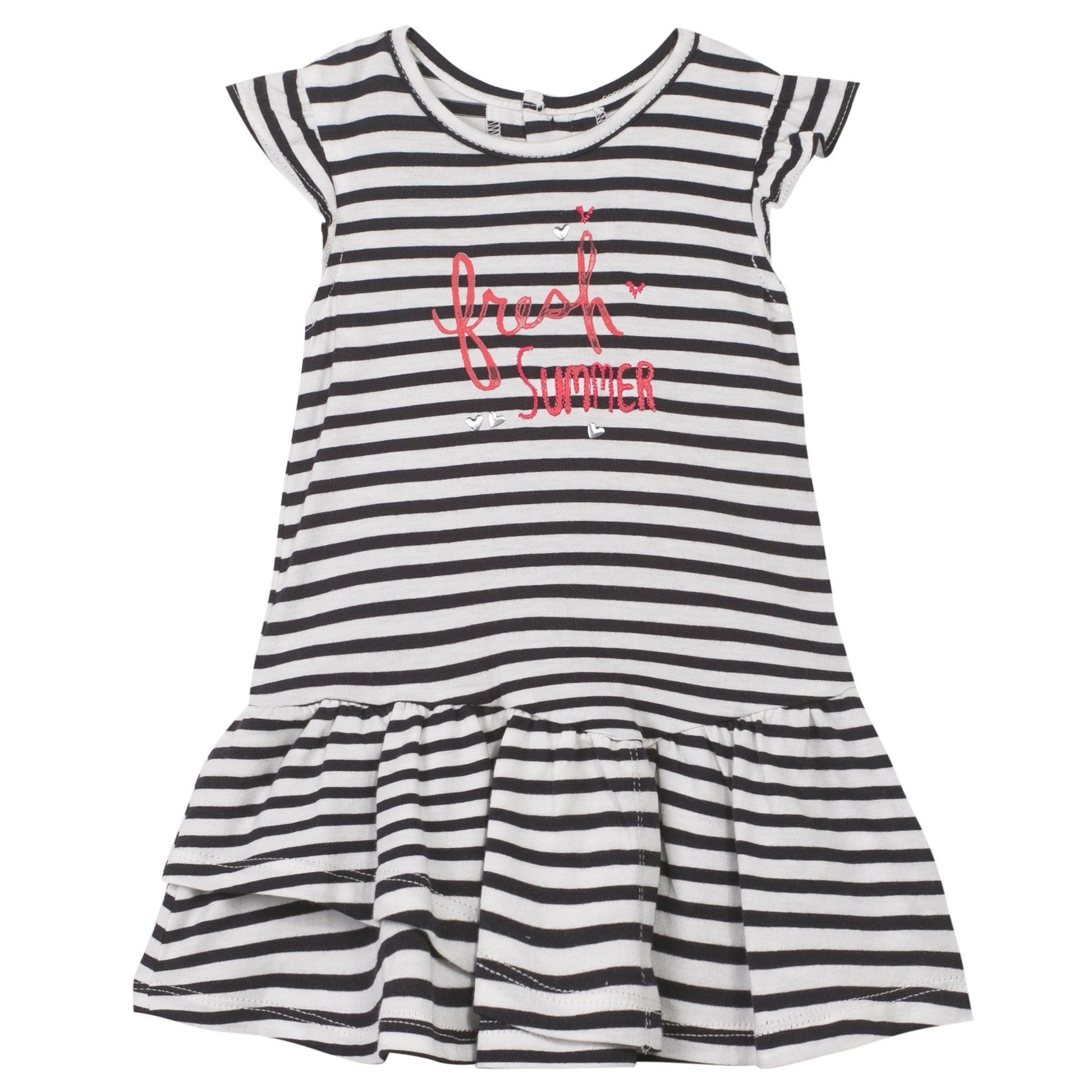 Jean Bourget Baby Girl Stripe Jersey Cute Cap Sleeves Dress Stripe / 18M Jean Bourget Baby Girl Stripe Jersey Cute Cap Sleeves Dress Stripe / 18M
