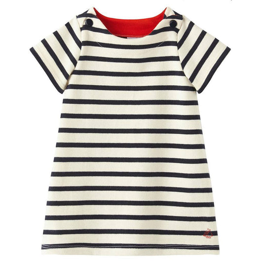 Petit Bateau Kids dresses Striped Short Sleeve Dress - Ever Simplicity