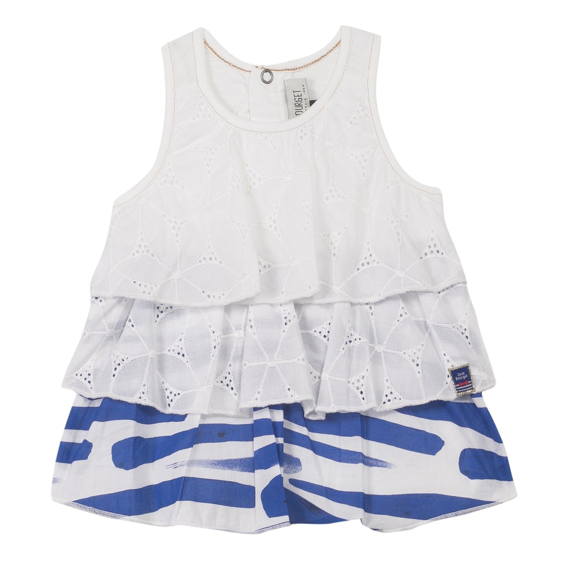 Jean Bourget Kids tops Tank Top With Broderie Anglaise Flounces - Ever Simplicity