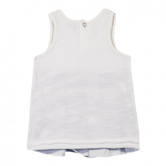 Jean Bourget Kids tops Tank Top With Broderie Anglaise Flounces - Ever Simplicity