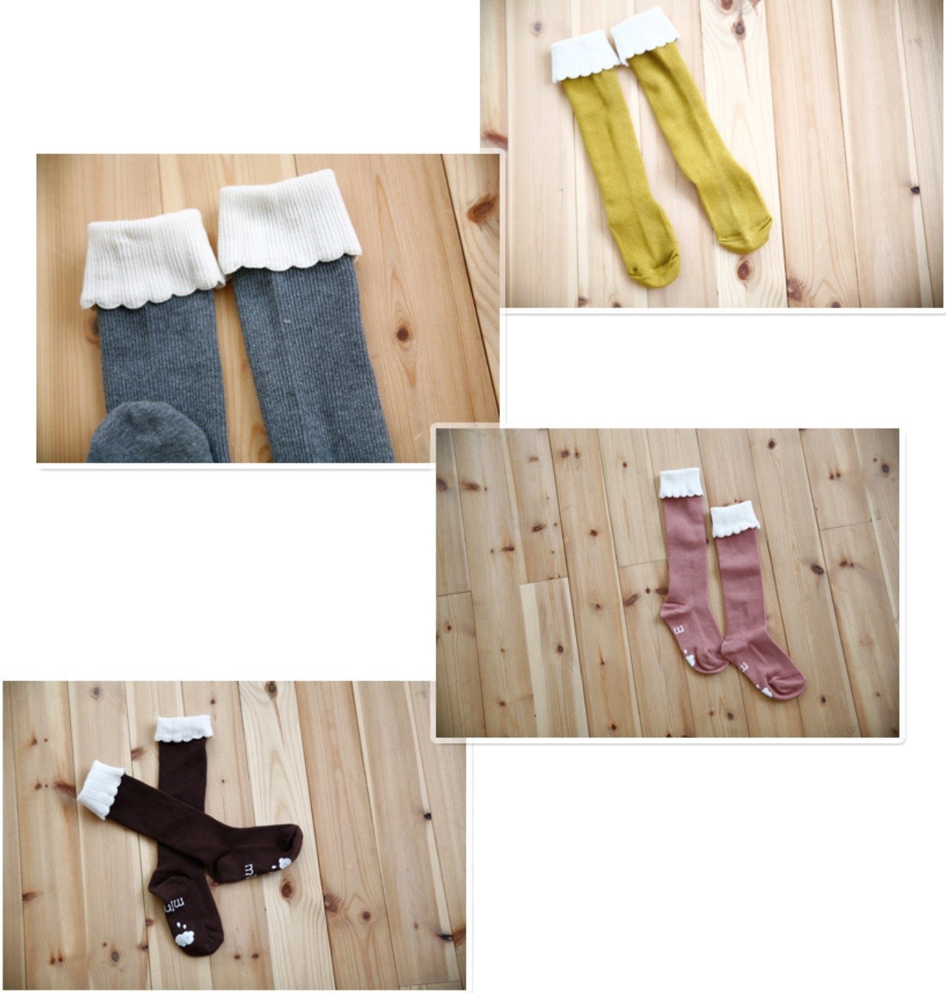 mini dressing Kids accessories Cupcake Knee Socks-Grey - Ever Simplicity