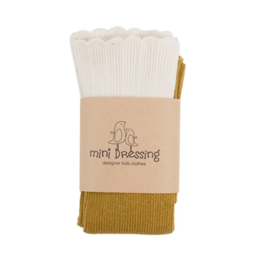 mini dressing socks Mini Dressing Baby Yellow Cupcake Knee Socks|Ever Simplicity L (5-6 years) / Mustard