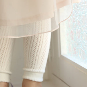 Mini Dressing Baby Ivory Lace Tights