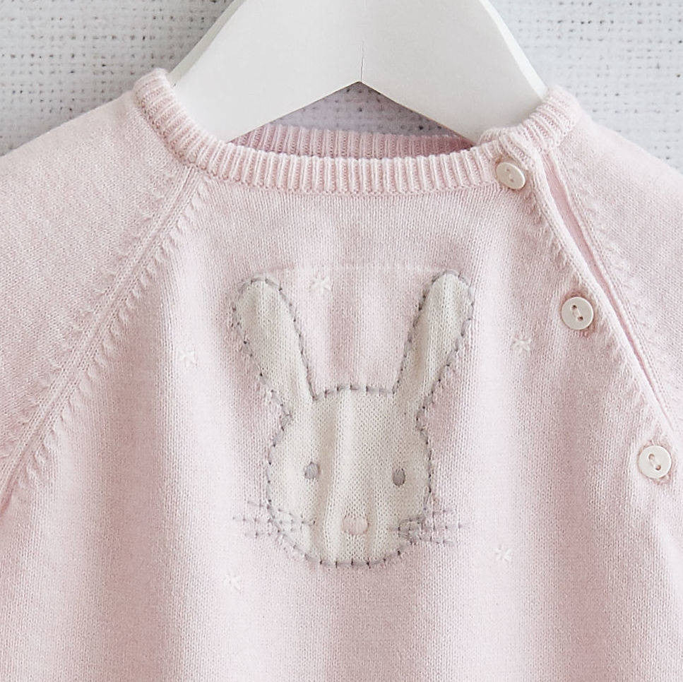 Albetta Kids one-pieces Cashmere Cotton Bunny Babygrow - Ever Simplicity